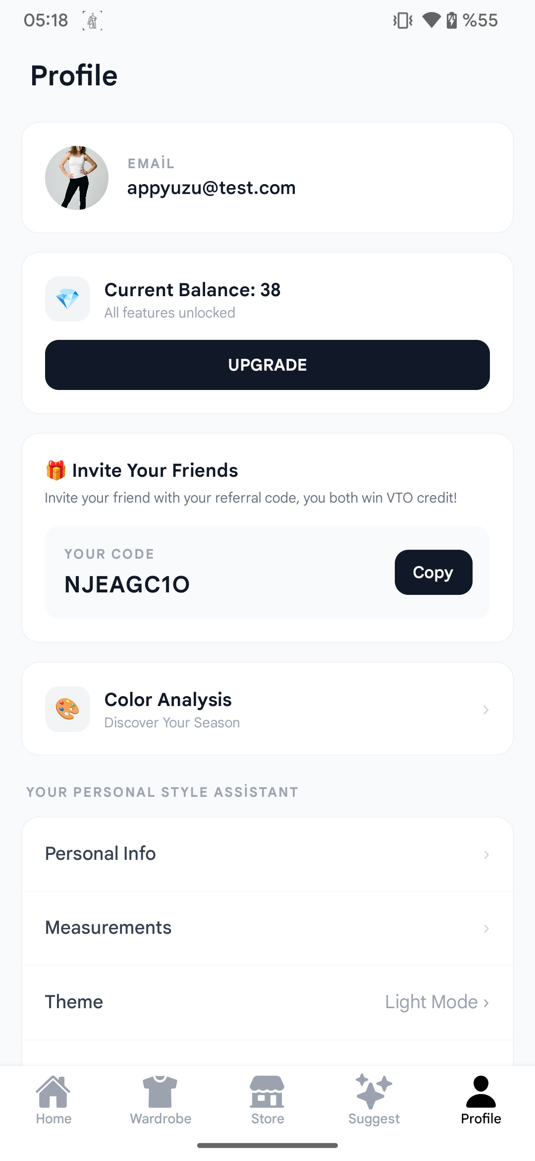 Stylist AI Referans Sistemi - Arkadaş Daveti